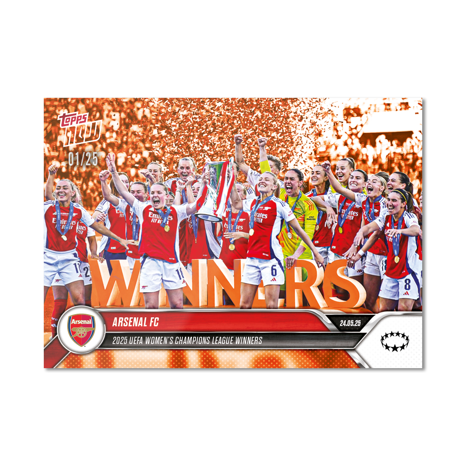 Arsenal FC - 2024-25 UWCL Topps NOW - Card 27 - PR: 1586 - Image 5