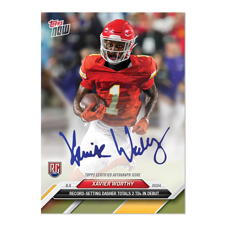 Xavier Worthy - 2024 TOPPS NOW Football Card 1 - LOOK FOR AUTOS - PR: 19,260 - Image 5