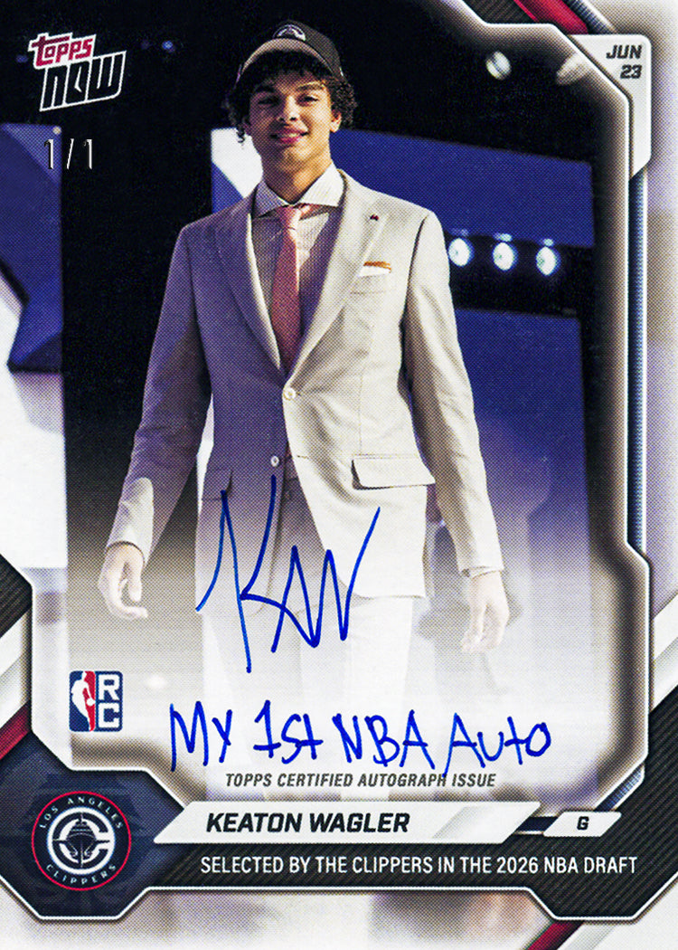 Keaton Wagler - 2026-27 NBA Topps NOW - Card KWAG - PR: 4921 - Image 2