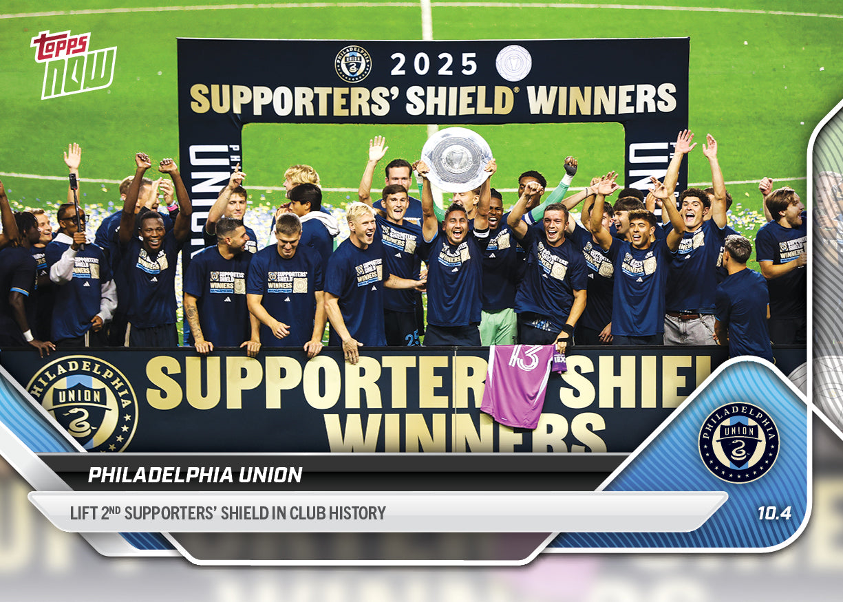 Philadelphia Union - 2025 MLS Topps NOW - Card 109 - PR: 296