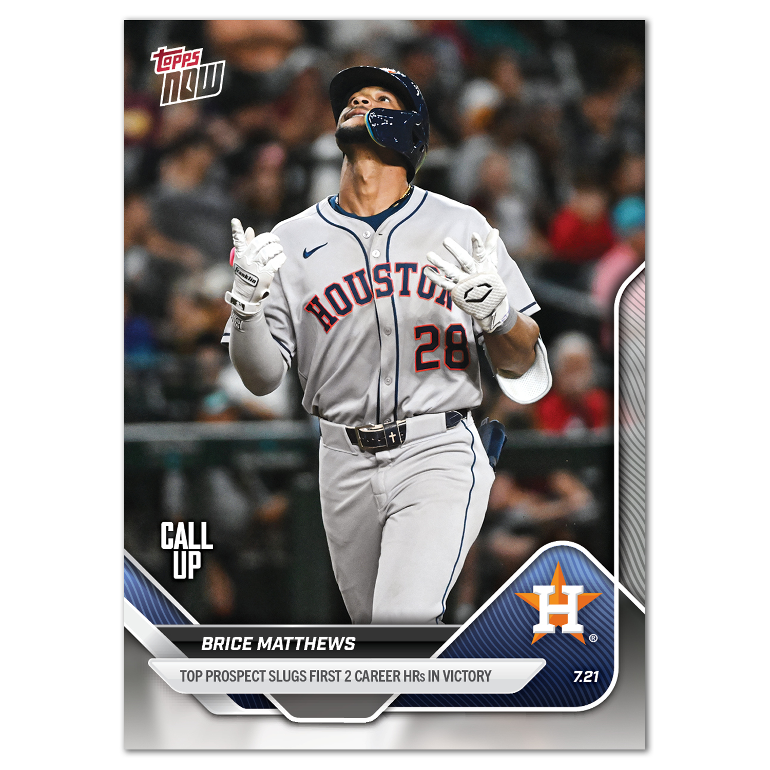 Brice Matthews - 2025 MLB Topps NOW - Card 449 - PR: 1852