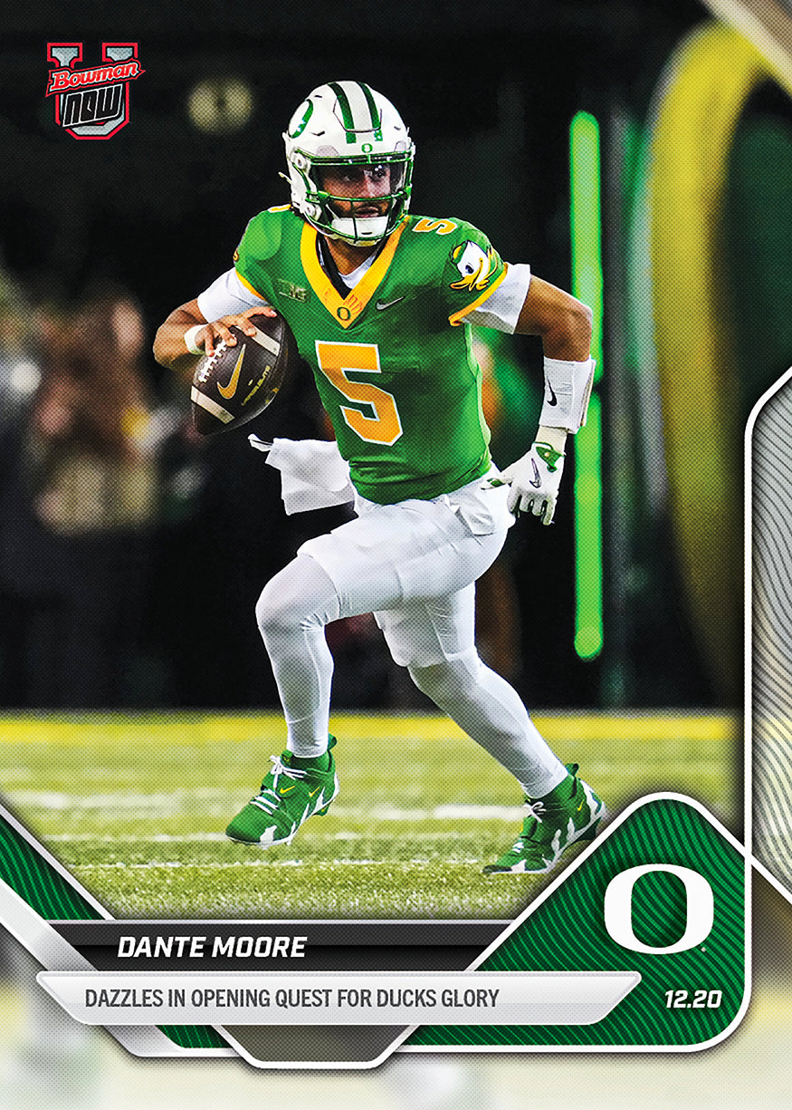 Dante Moore - 2025-26 Bowman U NOW Football - Card 62 - PR: 986