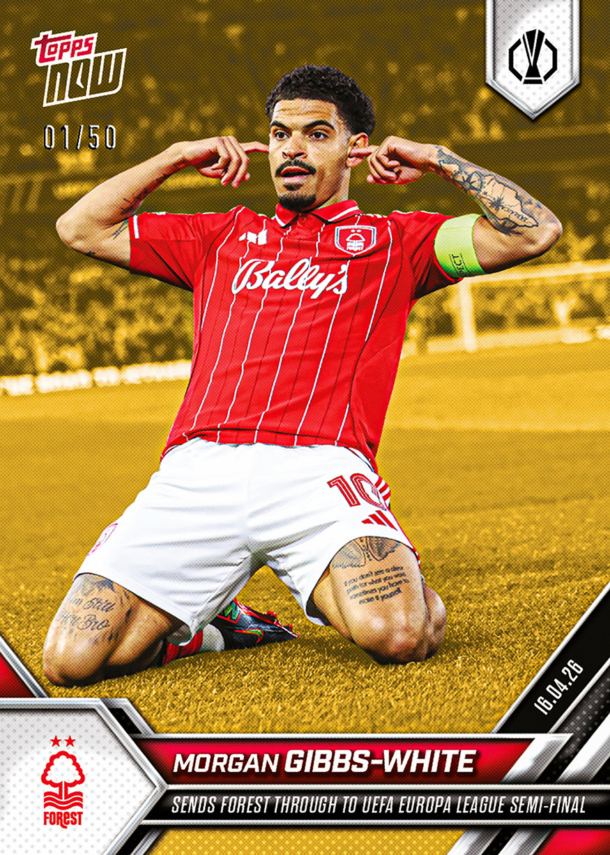 Morgan Gibbs-White - 2025-26 UEL Topps NOW - Card 28 - PR: 197 - Image 6