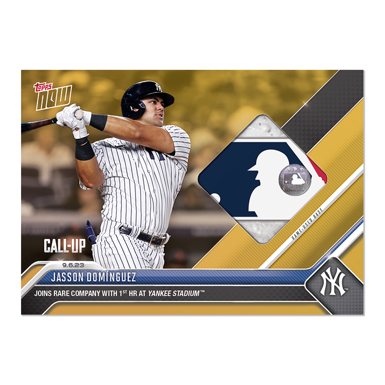 Game-used Base Relic # to 99 or Lower - Jasson Domínguez - 2023 MLB TOPPS NOW Card 827 - Image 9