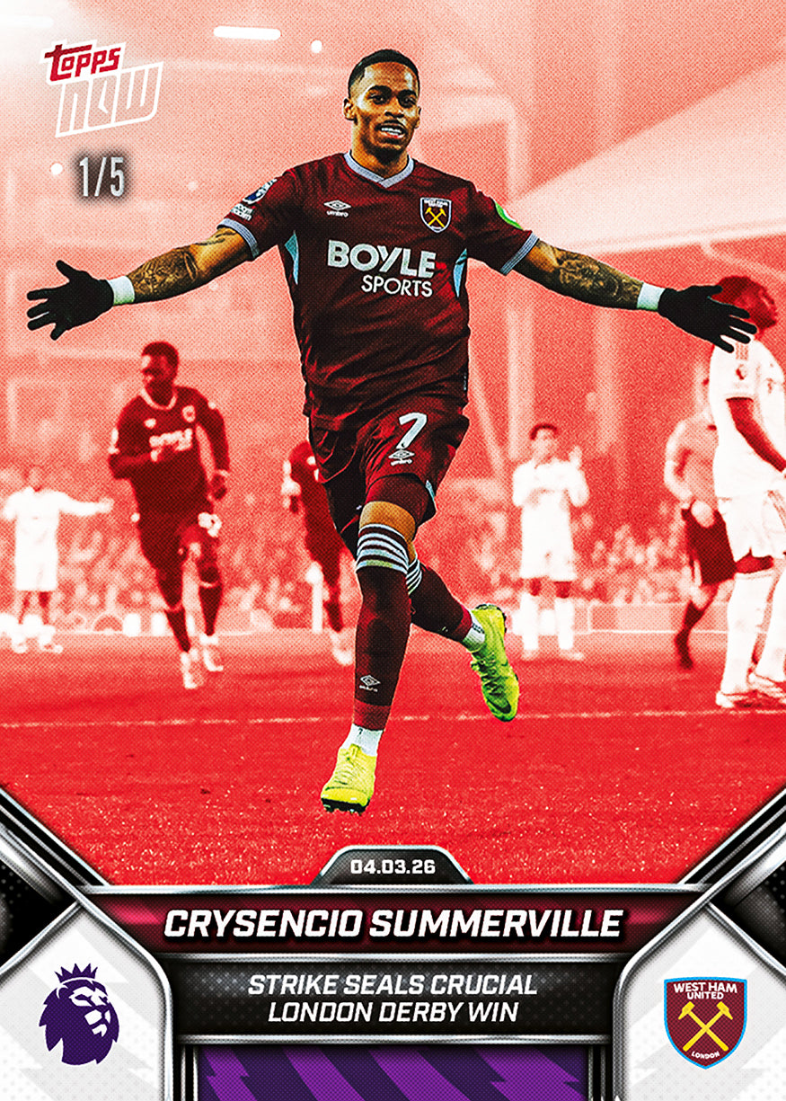 Crysencio Summerville - 2025-26 Premier League Topps NOW - Card 154 - PR: 523 - Image 3