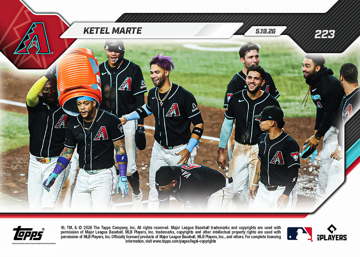 Ketel Marte - 2026 MLB Topps NOW - Card 223 - PR: 617 - Image 2