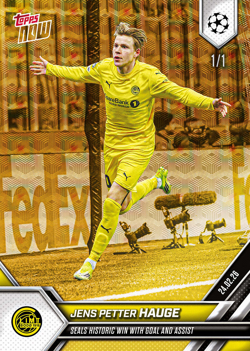 Jens Petter Hauge - 2025-26 UCL Topps NOW - Card 96 - PR: 857 - Image 2