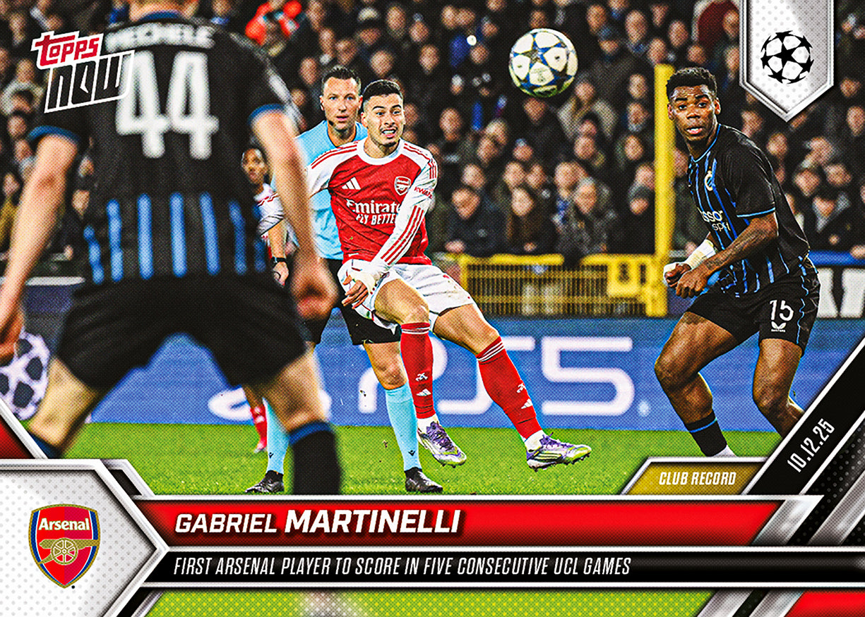 Gabriel Martinelli - 2025-26 UCL Topps NOW - Card 70 - PR: 698