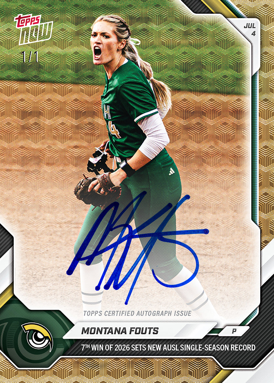 Montana Fouts - 2026 AUSL Topps NOW - Card 31 - PR: 1169 - Image 2