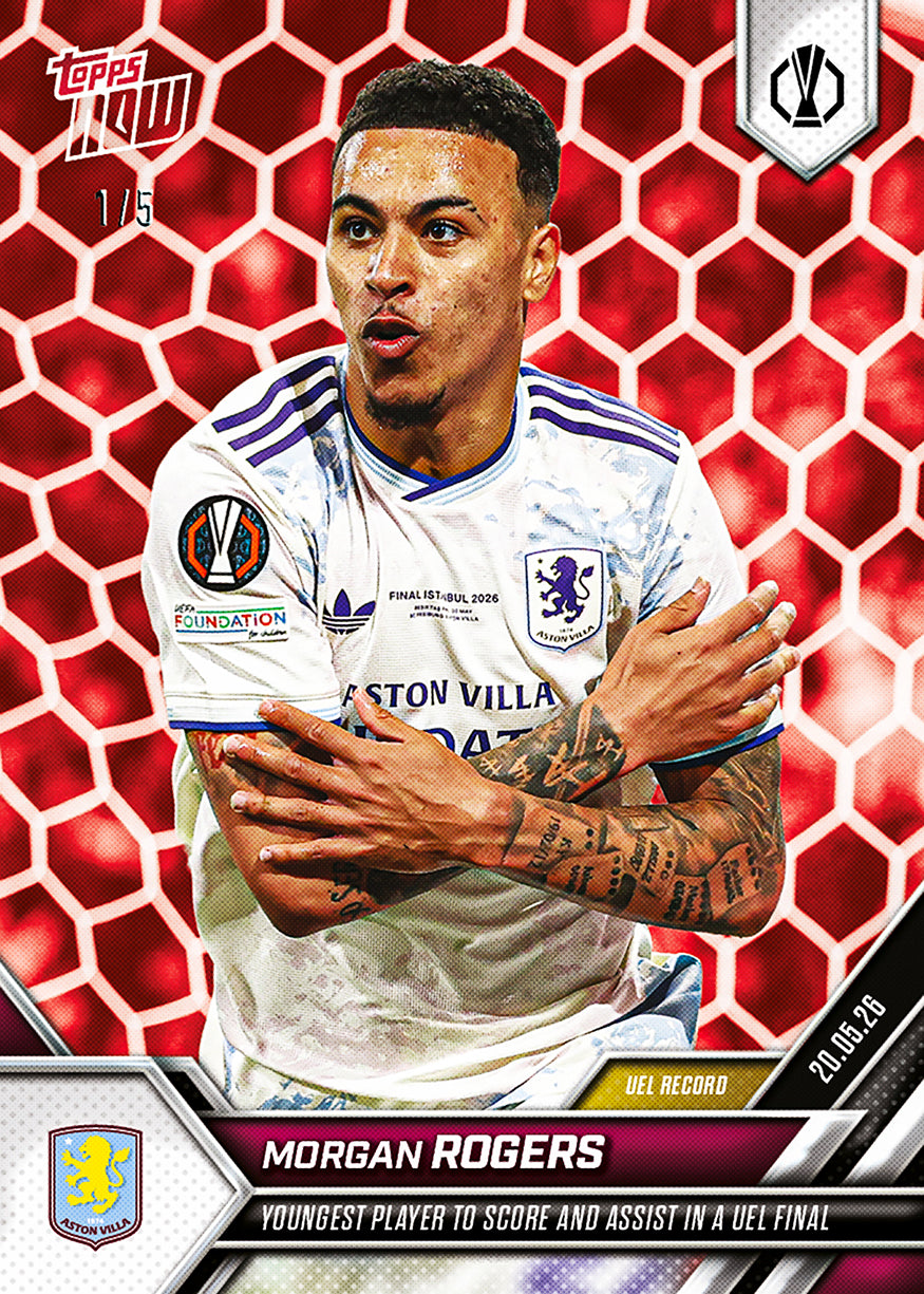 Morgan Rogers - 2025-26 UEL Topps NOW - Card 35 - PR: 1294 - Image 5