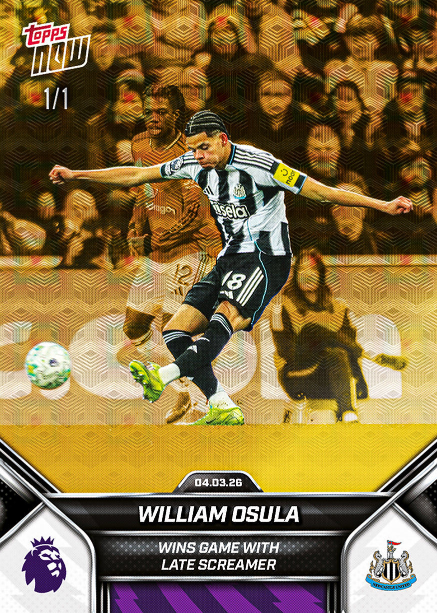 William Osula - 2025-26 Premier League Topps NOW - Card 153 - PR: 396 - Image 2