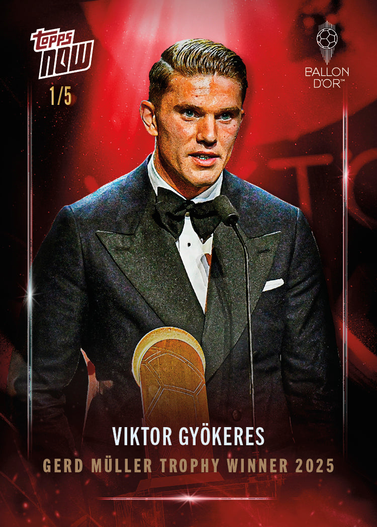 Viktor Gyökeres - 2025 Ballon d'Or Topps NOW - Card 3 - LOOK FOR AUTO & RELICS - PR: 954 - Image 8