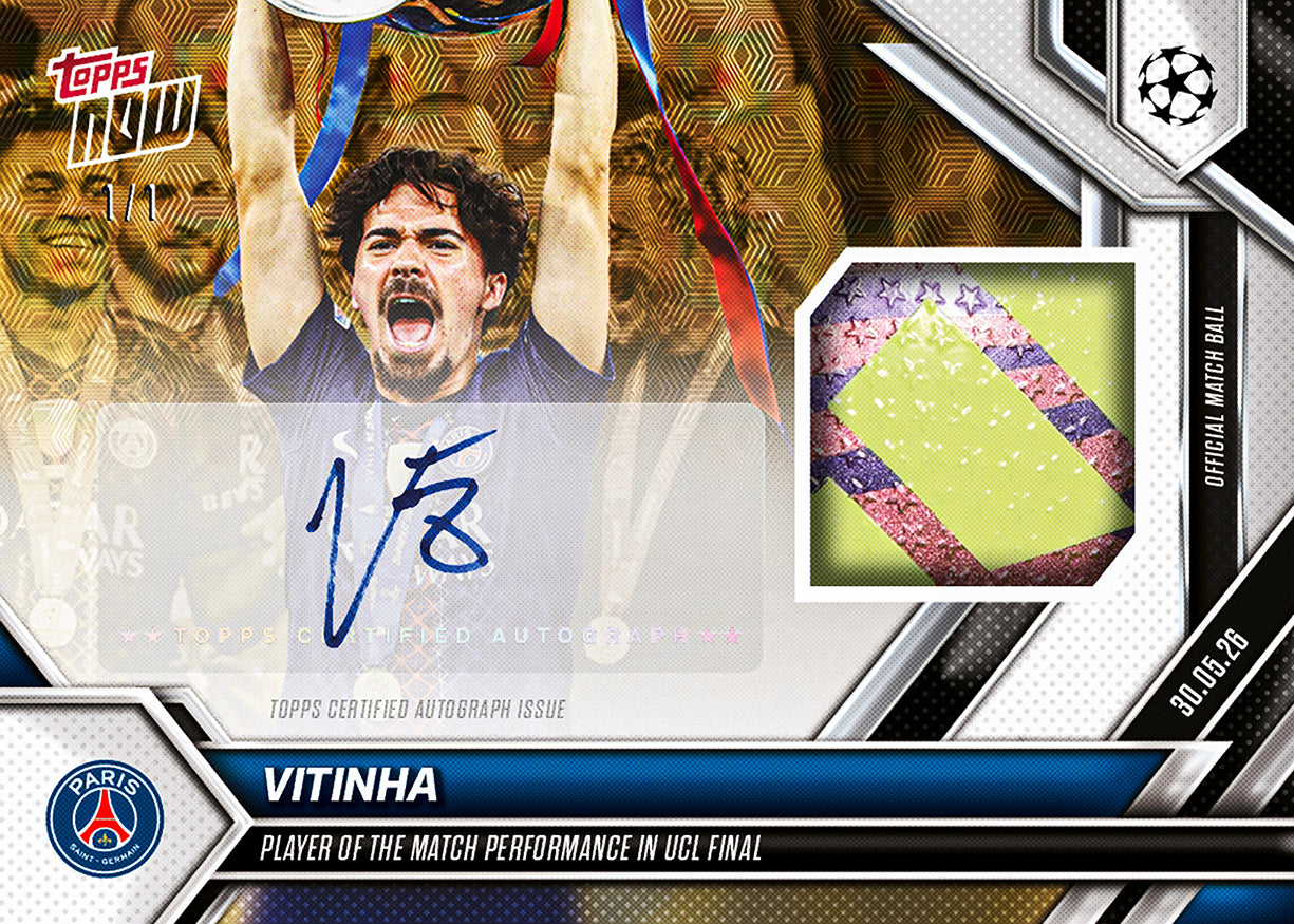 Alternative view of Vitinha - 2025-26 UCL Topps NOW - Card 142 - PR: 2235