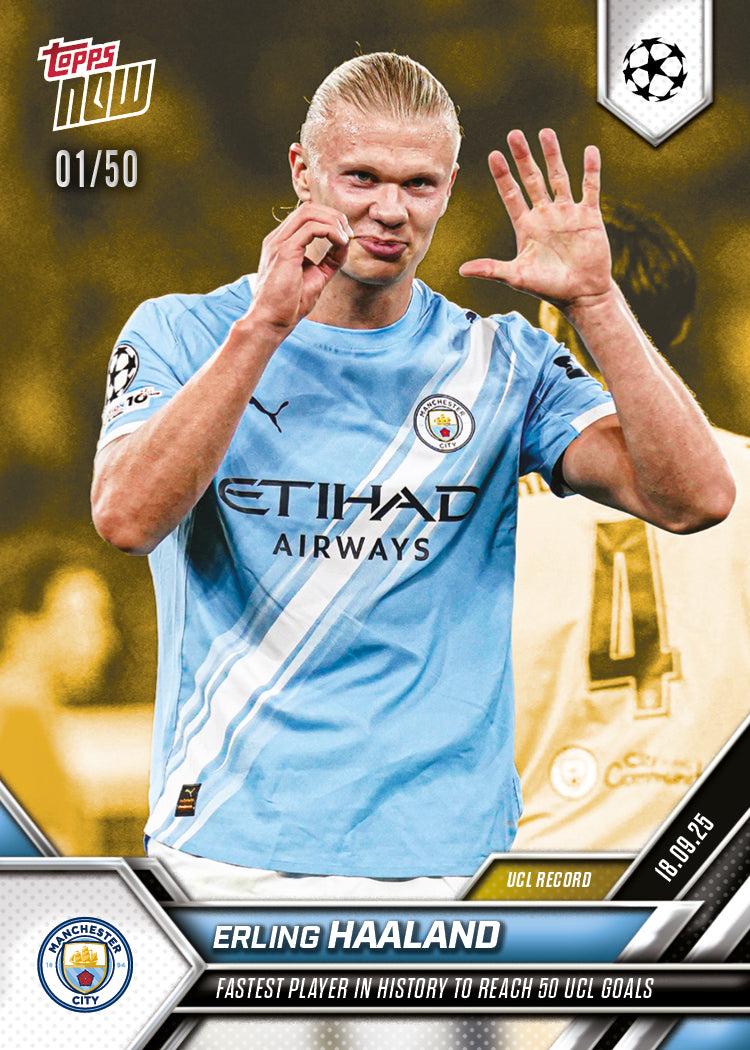 Erling Haaland - 2025-26 UCL Topps NOW - Card 20 - LOOK FOR AUTO - PR: 2266 - Image 7