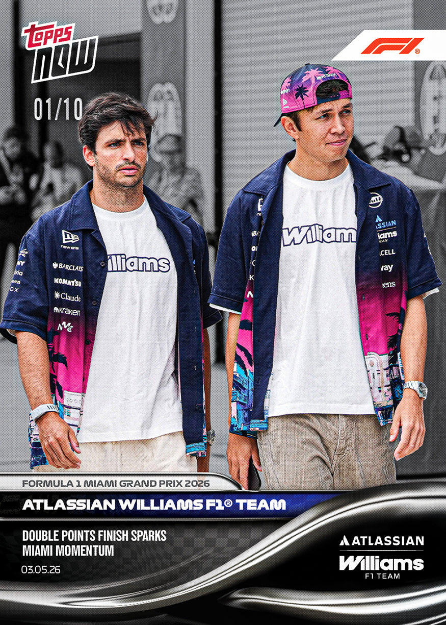 Atlassian Williams F1 Team - 2026 Formula 1 Topps NOW - Card 28 - PR: 1529 - Image 4