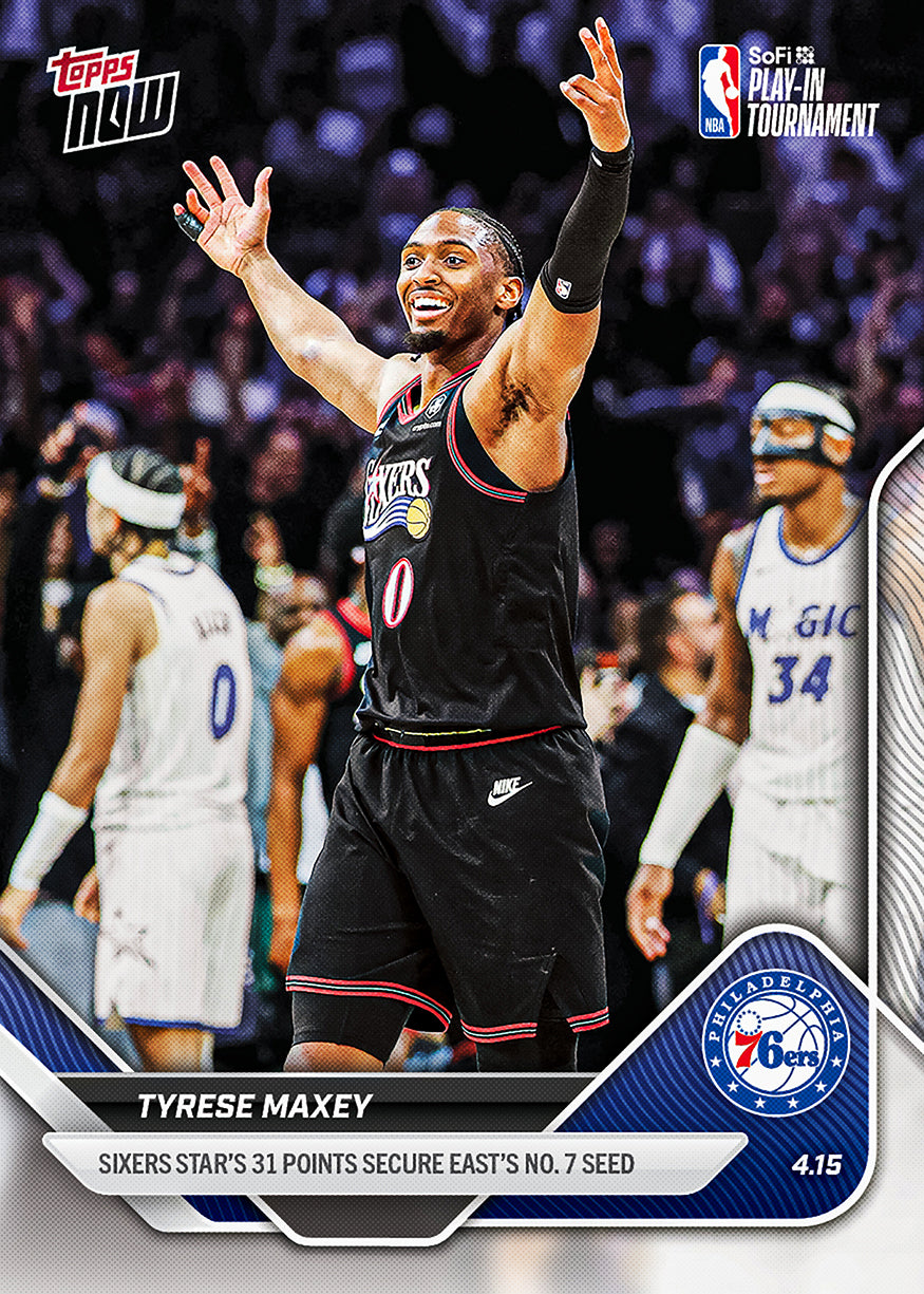 Tyrese Maxey - 2025-26 NBA Topps NOW - Card 259 - PR: 955