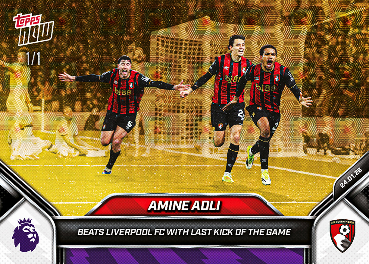 Alternative view of Amine Adli - 2025-26 Premier League Topps NOW - Card 115 - PR: 127