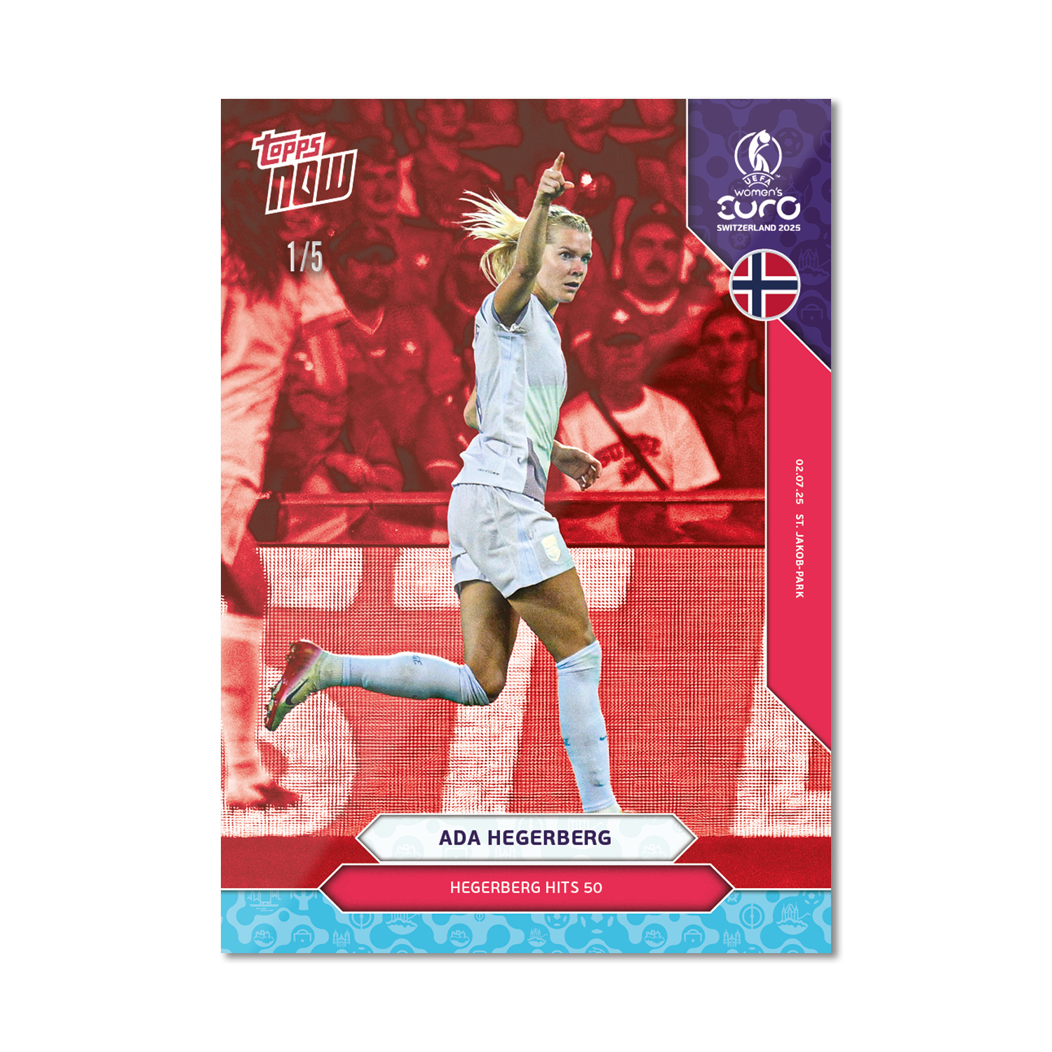 Ada Hegerberg - UEFA Women’s EURO 2025™ Topps NOW - Card 2 - PR: 248 - Image 3