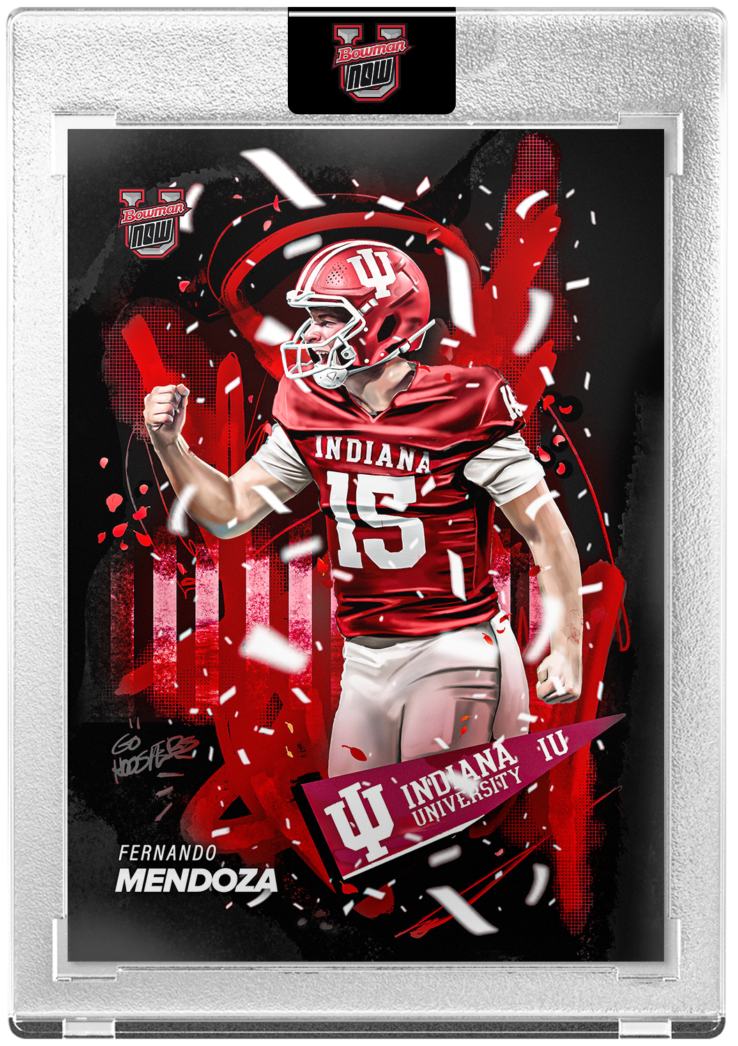 Fernando Mendoza - 2025-26 Bowman U NOW Football - Art Card FM - PR: 17706