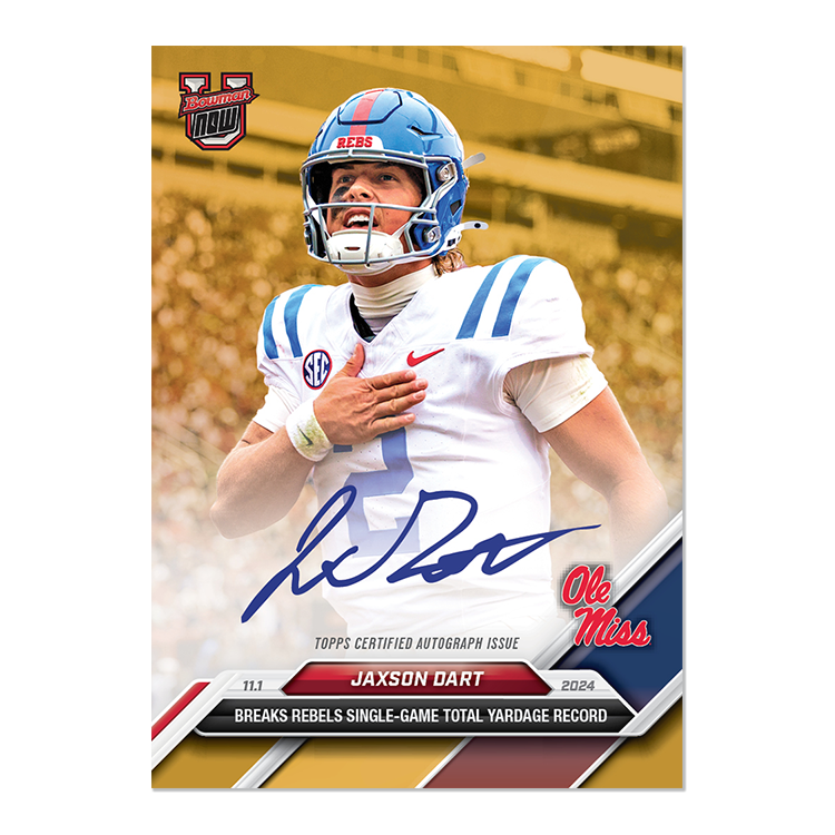 Jaxson Dart - 2024 Bowman U NOW Football Card 37 - LOOK FOR AUTOS - PR: 523 - Image 3