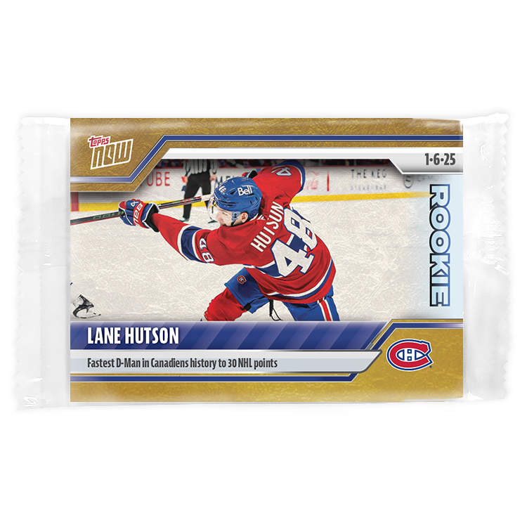Lane Hutson - 2024-25 NHL Topps NOW - Sticker 80 - PR: 310 - Image 2
