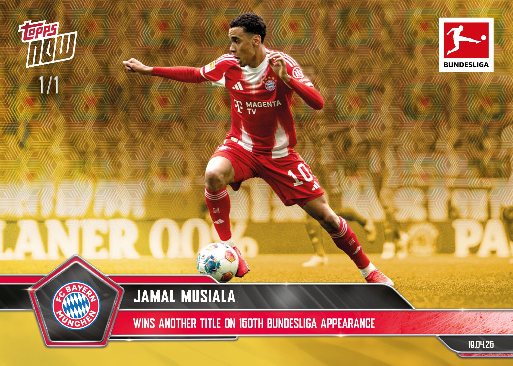 Jamal Musiala - 2025-26 Bundesliga Topps NOW - Card 172 - PR: 786 - Image 2