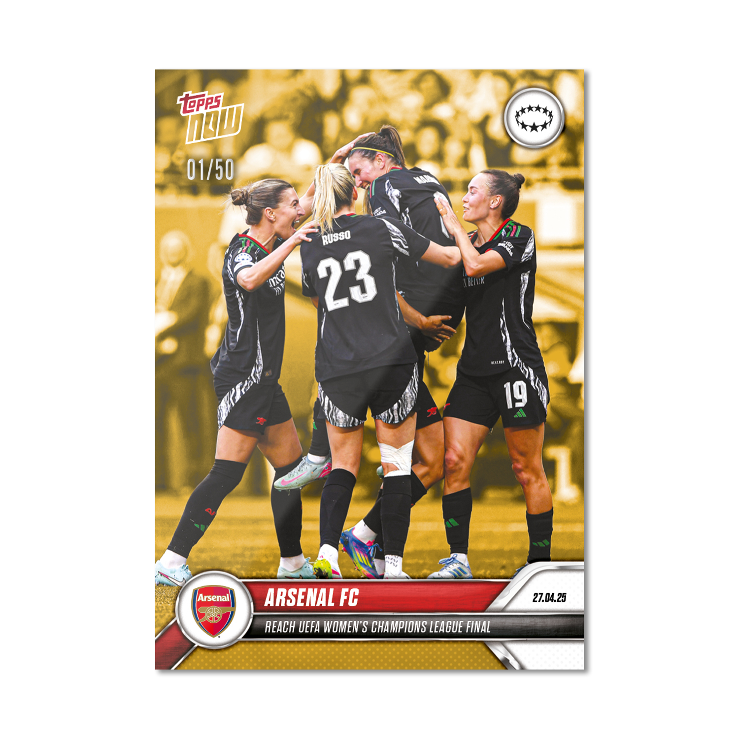 Arsenal FC - 2024-25 UWCL Topps NOW - Card 26 - PR: 313 - Image 6