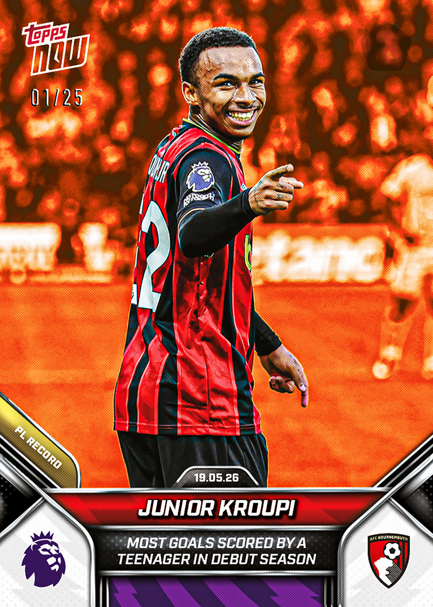 Junior Kroupi - 2025-26 Premier League Topps NOW - Card 198 - PR: 1731 - Image 5