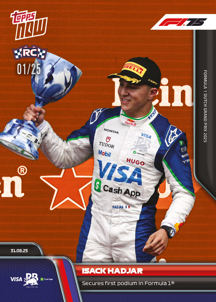Isack Hadjar - 2025 Formula 1 Topps NOW - Card 58 - PR: 5891 - Image 6