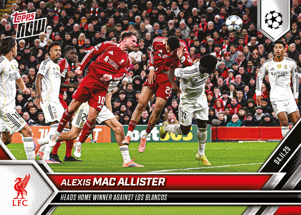 Alexis Mac Allister - 2025-26 UCL Topps NOW - Card 45 - PR: 502