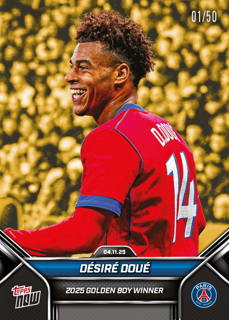 Désiré Doué - 2025 Paris Saint-Germain Topps NOW - Card 1 - PR: 1131 - Image 6