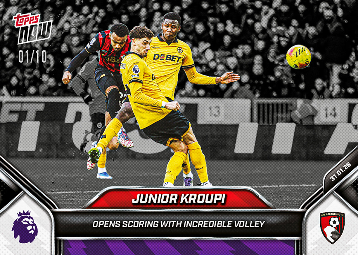 Junior Kroupi - 2025-26 Premier League Topps NOW - Card 123 - PR: 241 - Image 4