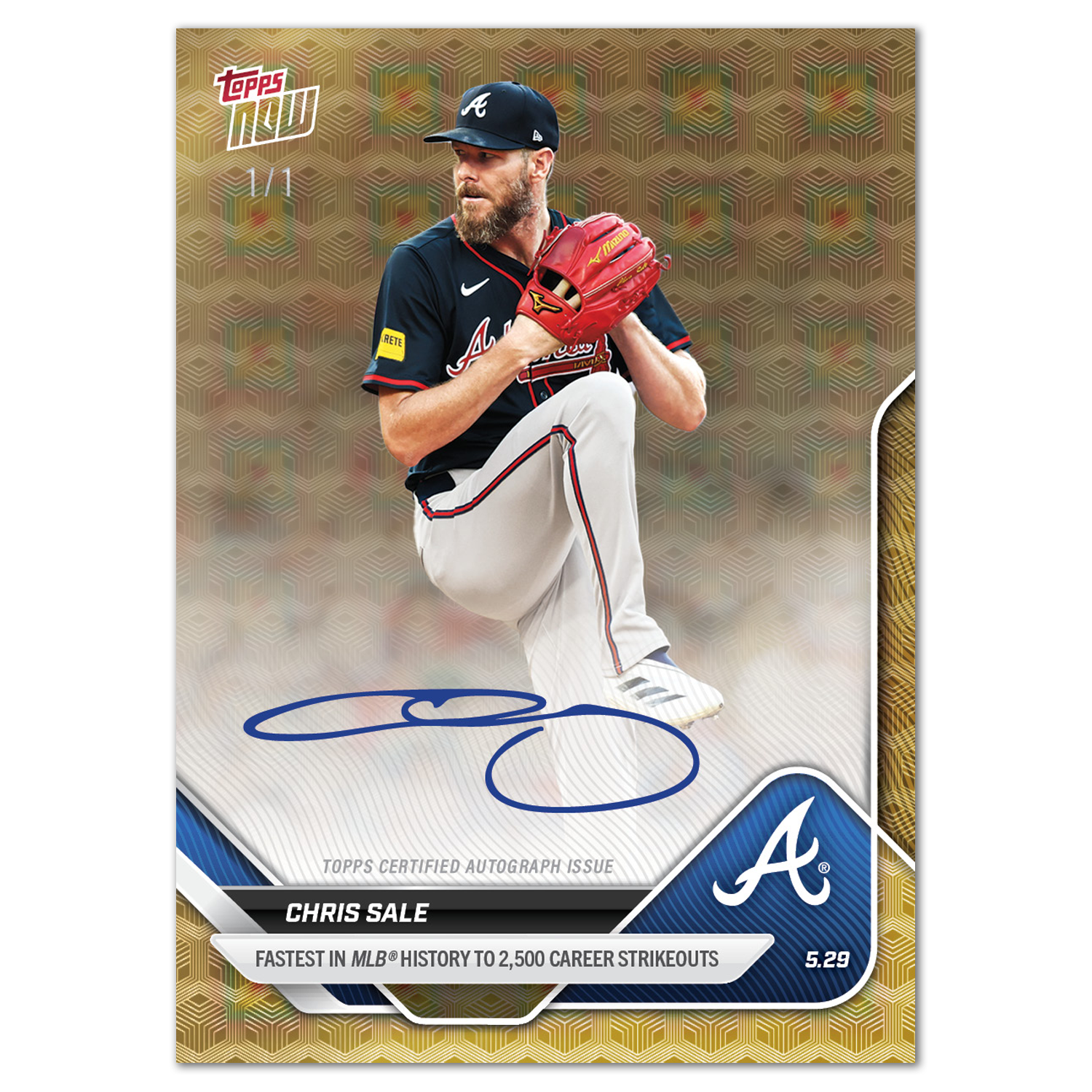 Chris Sale - 2025 MLB Topps NOW - Card 233 - LOOK FOR AUTOS - PR: 2371 - Image 2
