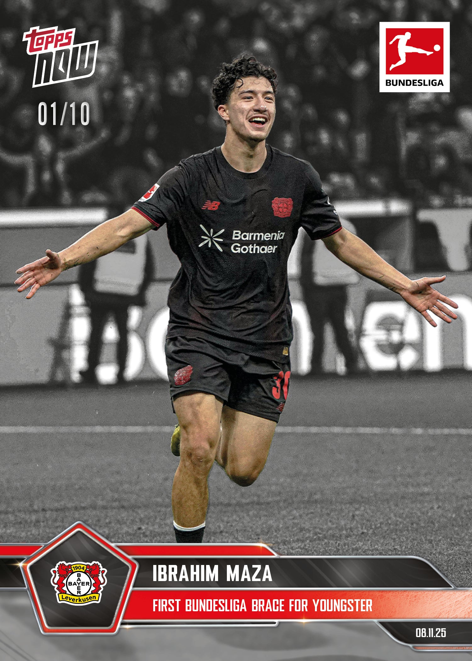 Ibrahim Maza - 2025-26 Bundesliga Topps NOW - Card 57 - PR: 283 - Image 4