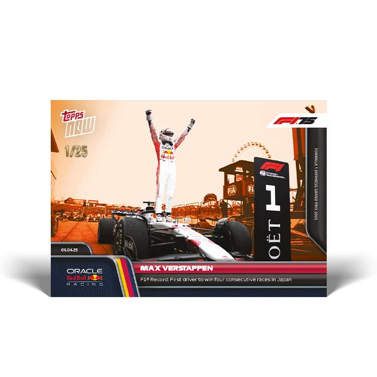 Max Verstappen - 2025 Formula 1 Topps NOW Card 25 - PR: 3122 - Image 6