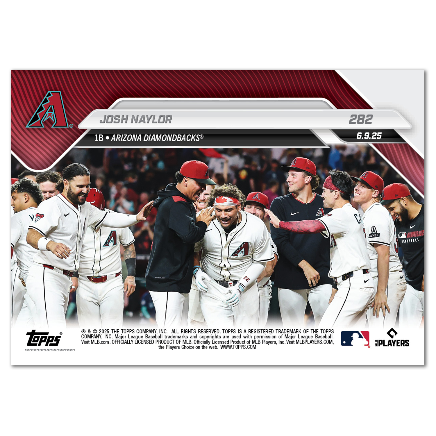 Josh Naylor - 2025 MLB Topps NOW - Card 282 - PR: 468 - Image 2