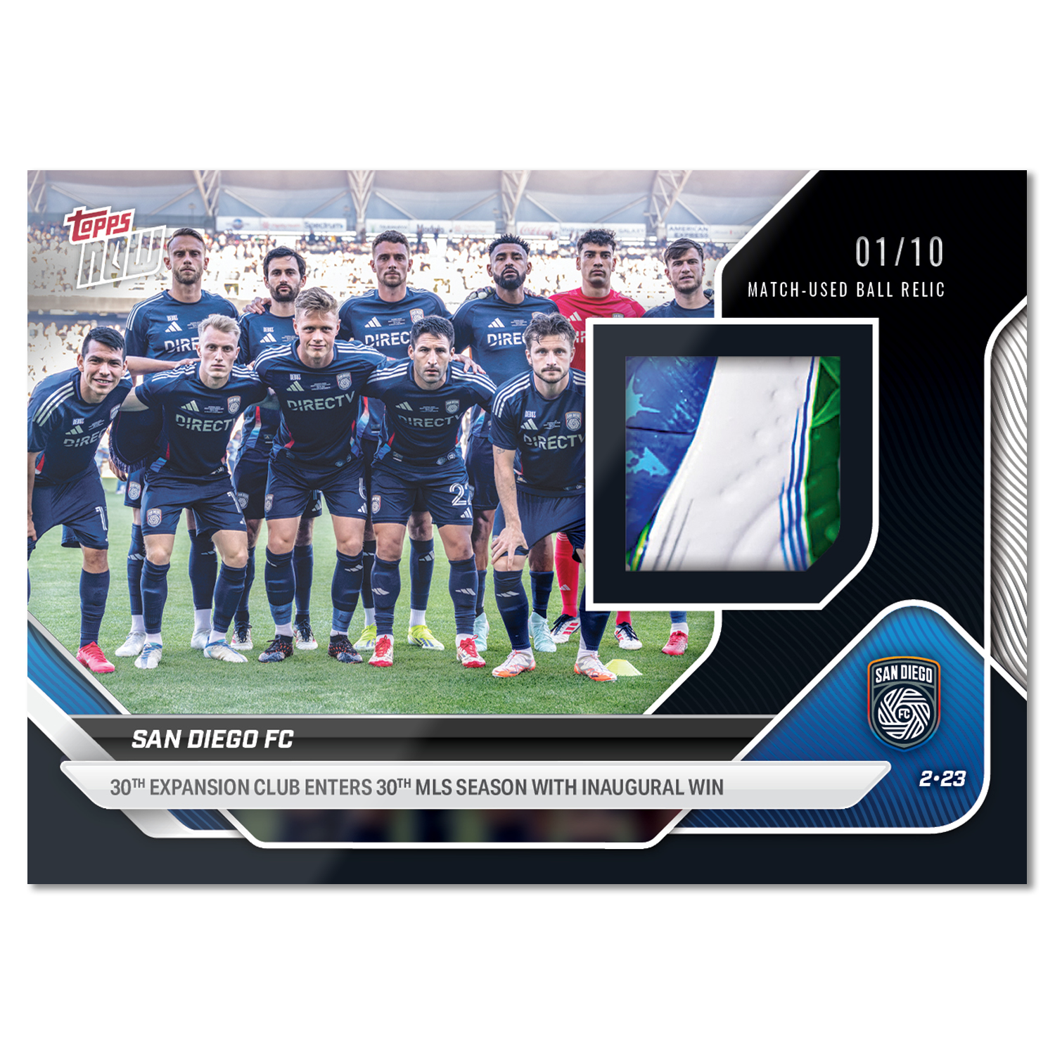 Game-used Ball Relic # to 99 or Lower - San Diego FC - 2025 MLS Topps NOW - Card 4 - Image 5