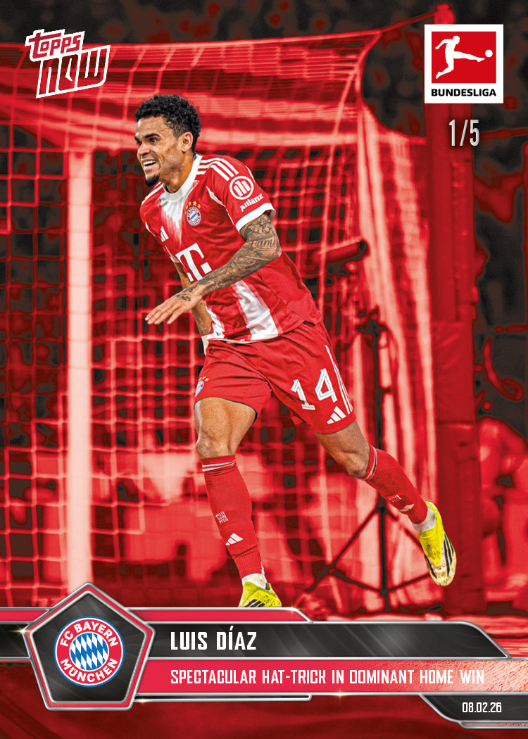 Luis Díaz - 2025-26 Bundesliga Topps NOW - Card 120 - PR: 469 - Image 3