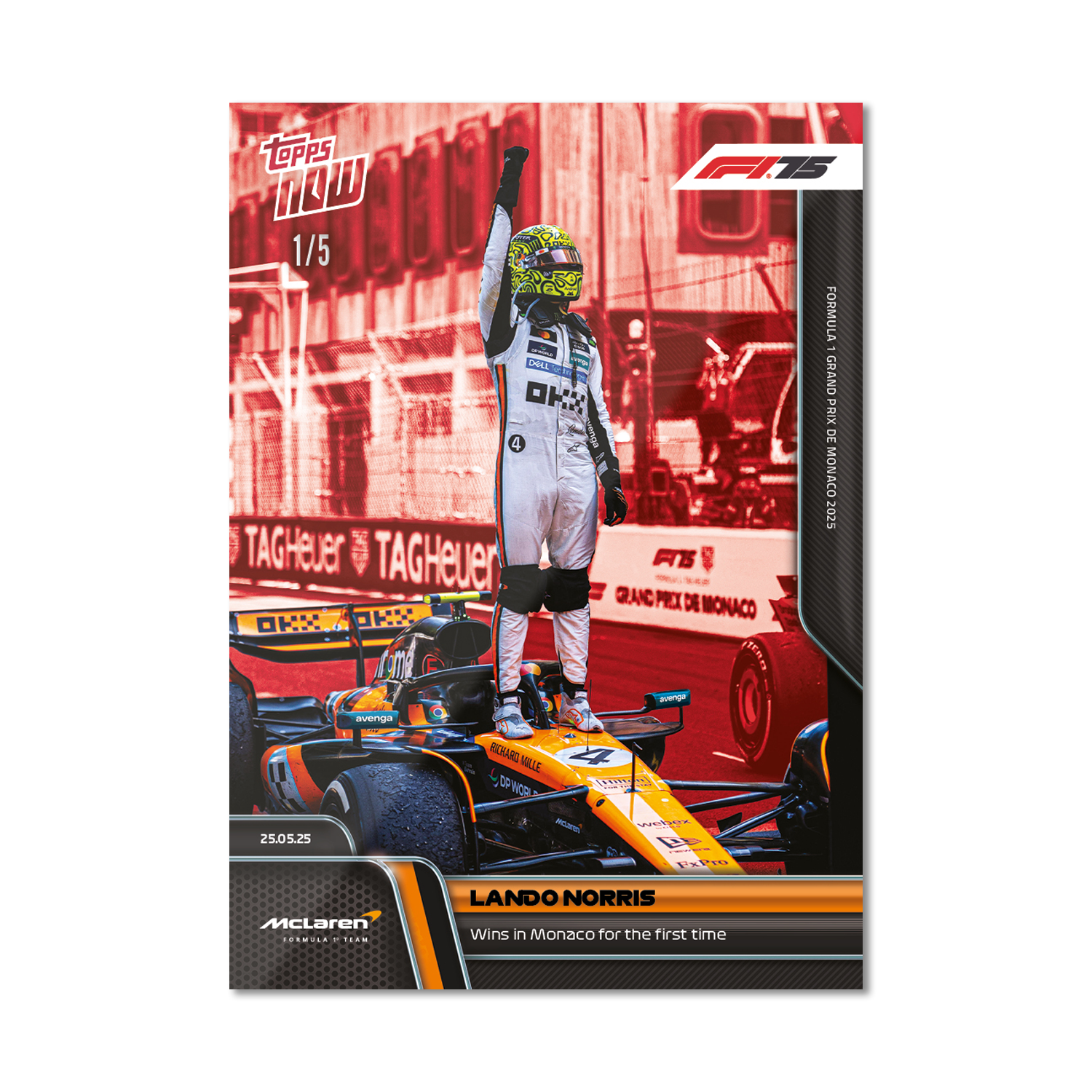Lando Norris - 2025 Formula 1 Topps NOW - Card 39 - PR: 3926 - Image 3