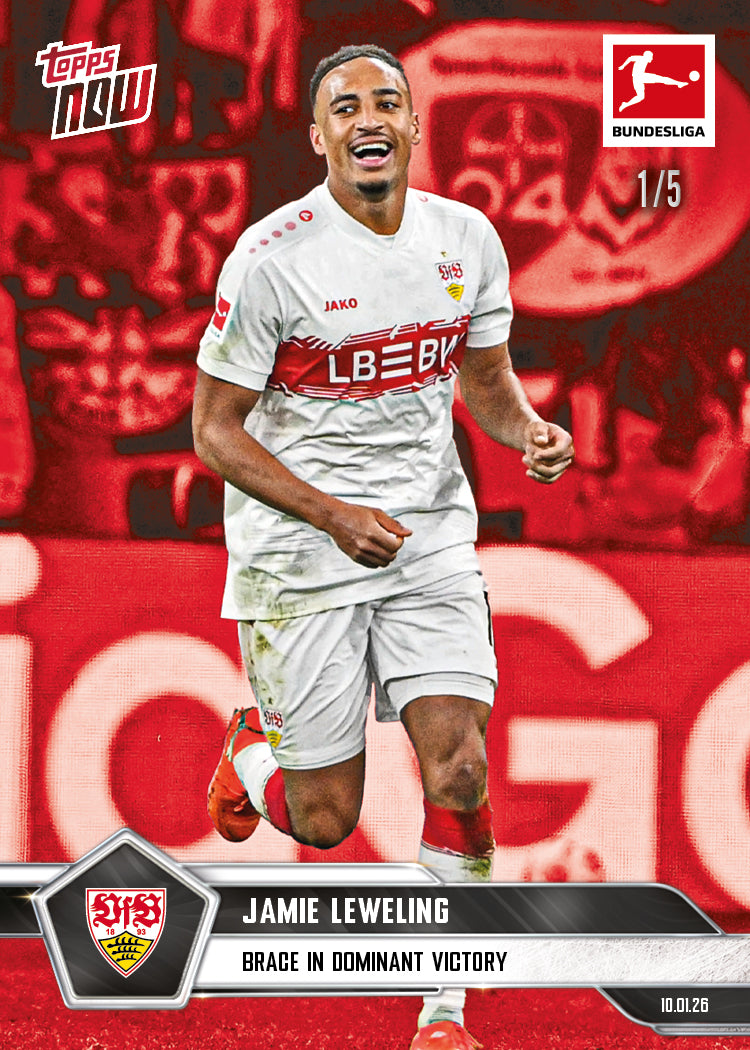 Jamie Leweling - 2025-26 Bundesliga Topps NOW - Card 93 - PR: 199 - Image 3