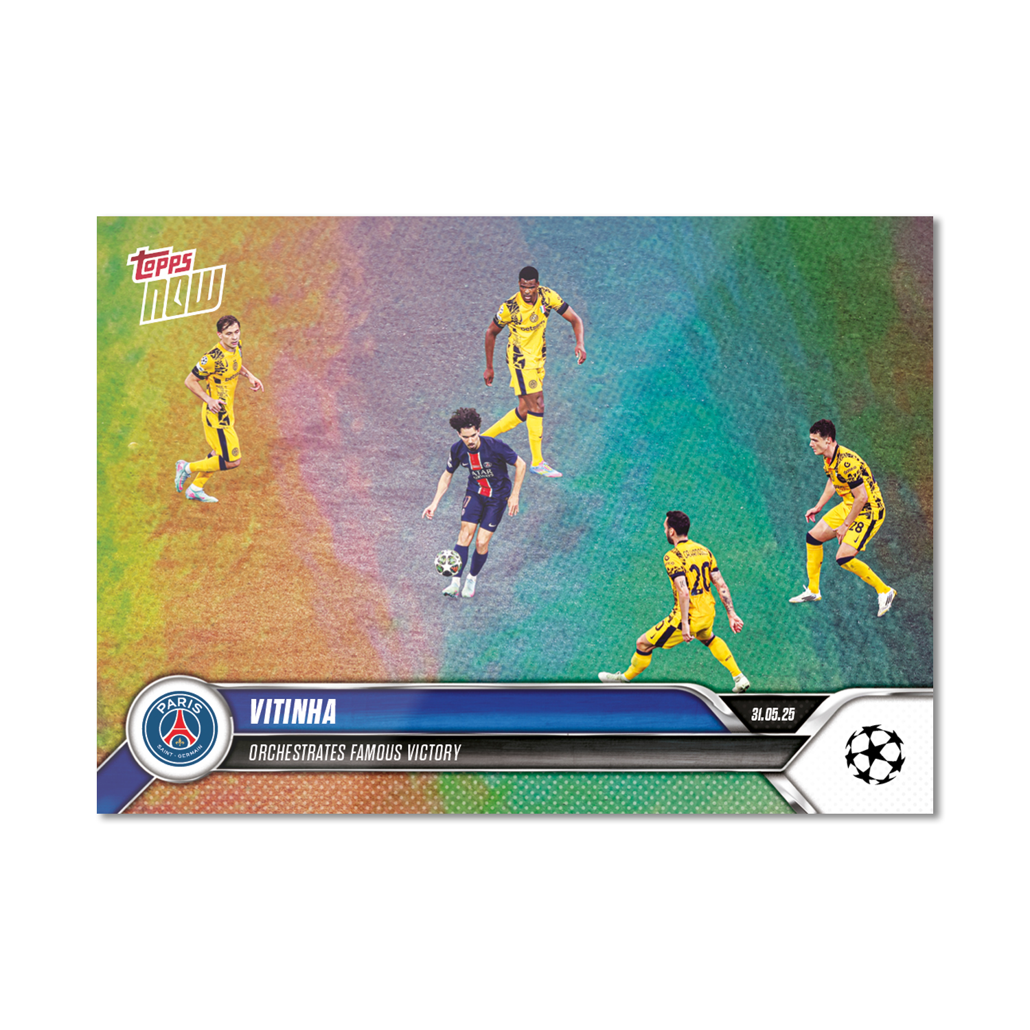 Vitinha - 2024-25 UCL Topps NOW - Card 165 - LOOK FOR AUTO-RELIC - PR: 1025 - Image 3