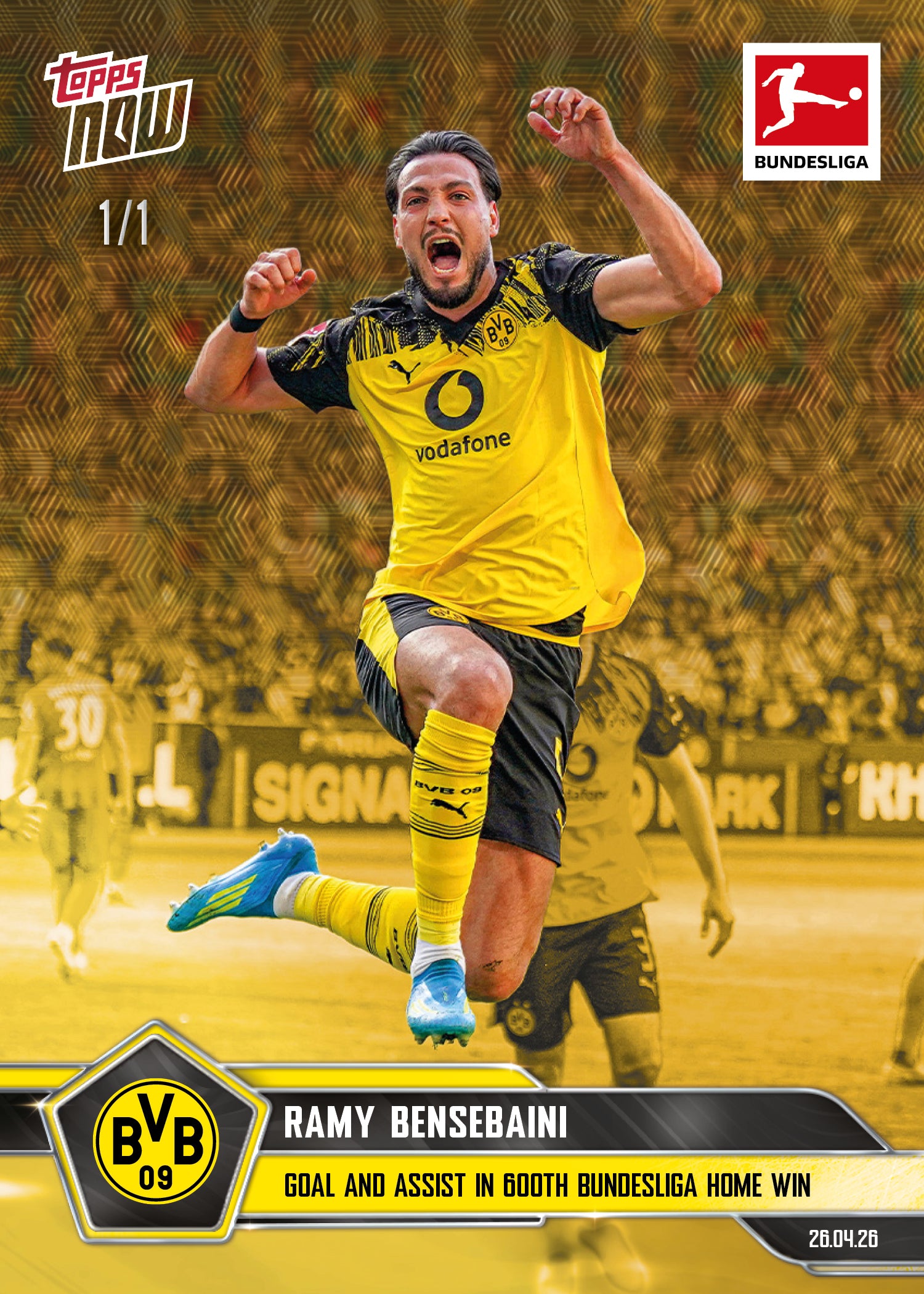 Ramy Bensebaini - 2025-26 Bundesliga Topps NOW - Card 181 - PR: 236 - Image 2
