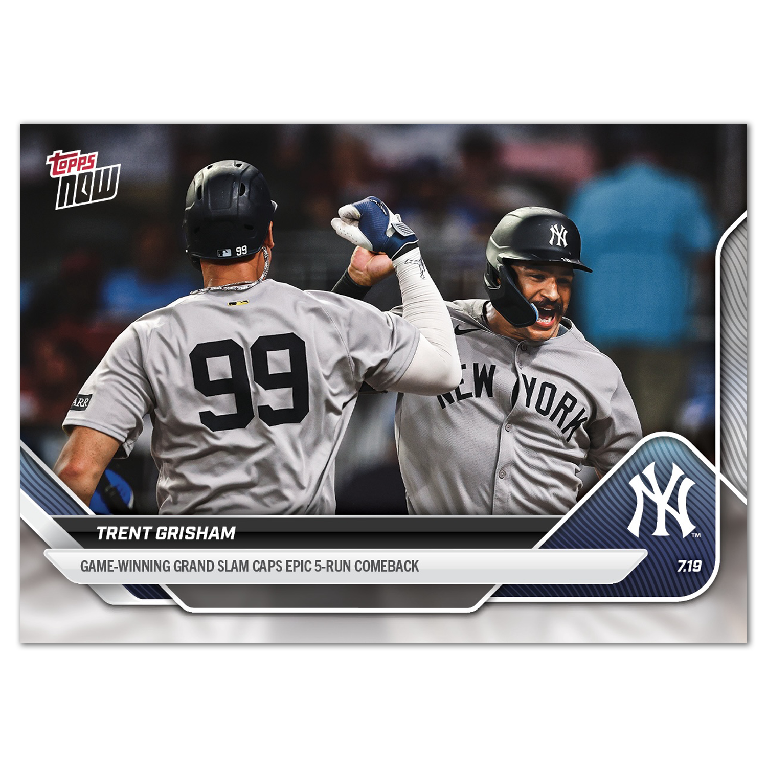 Trent Grisham - 2025 MLB Topps NOW - Card 441 - PR: 639
