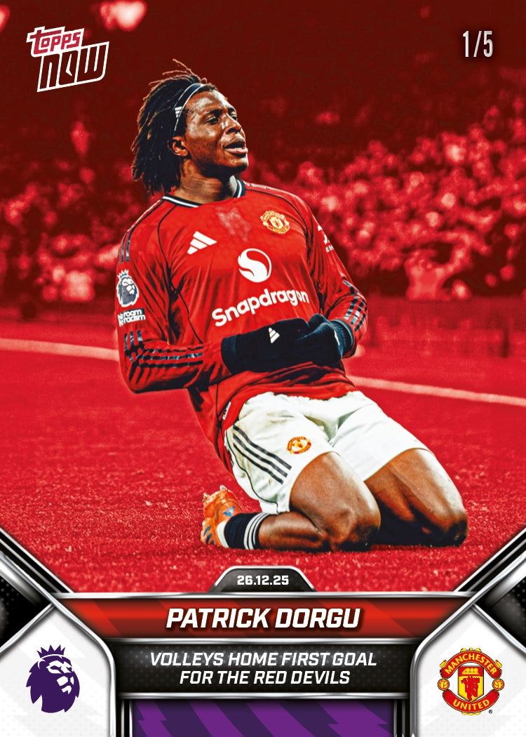 Patrick Dorgu - 2025-26 Premier League Topps NOW - Card 92 - PR: 515 - Image 3