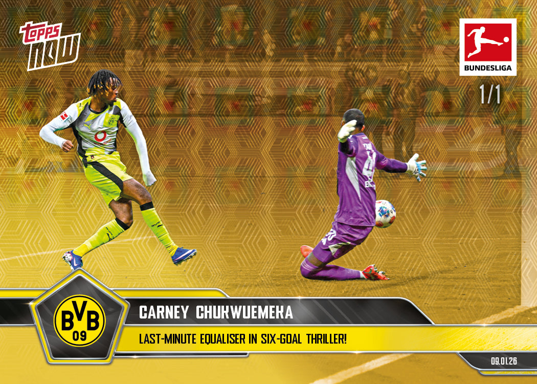 Carney Chukwuemeka - 2025-26 Bundesliga Topps NOW - Card 90 - PR: 292 - Image 2