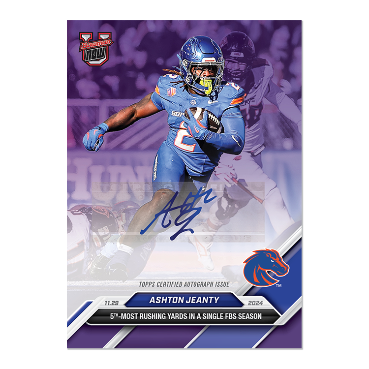 Autograph # to 49 or Lower - Ashton Jeanty - 2024 Bowman U Now Card 50 - Image 5