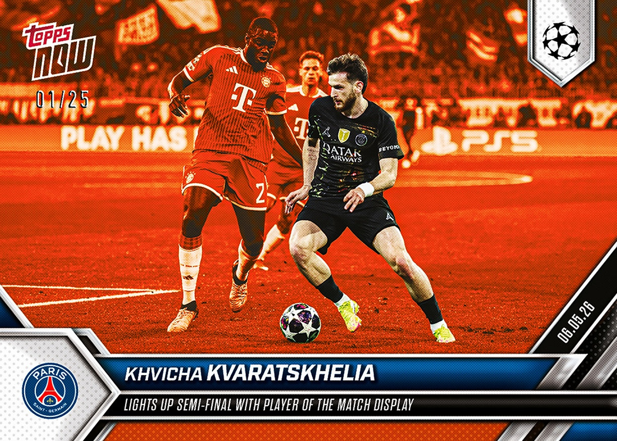 Khvicha Kvaratskhelia - 2025-26 UCL Topps NOW - Card 137 - PR: 705 - Image 5