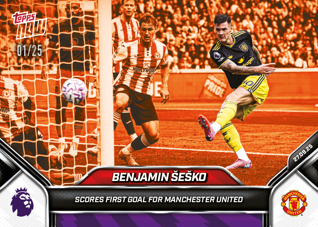 Benjamin Šeško - 2025-26 Premier League Topps NOW - Card 25 - PR: 552 - Image 5