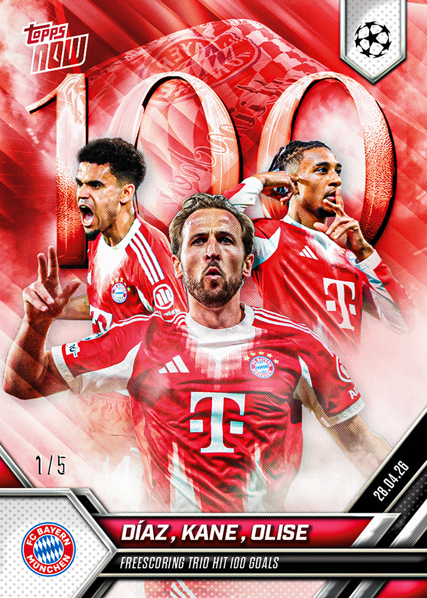 Harry Kane / Michael Olise / Luis Díaz - 2025-26 UCL Topps NOW - Card 127 - PR: 6306 - Image 3