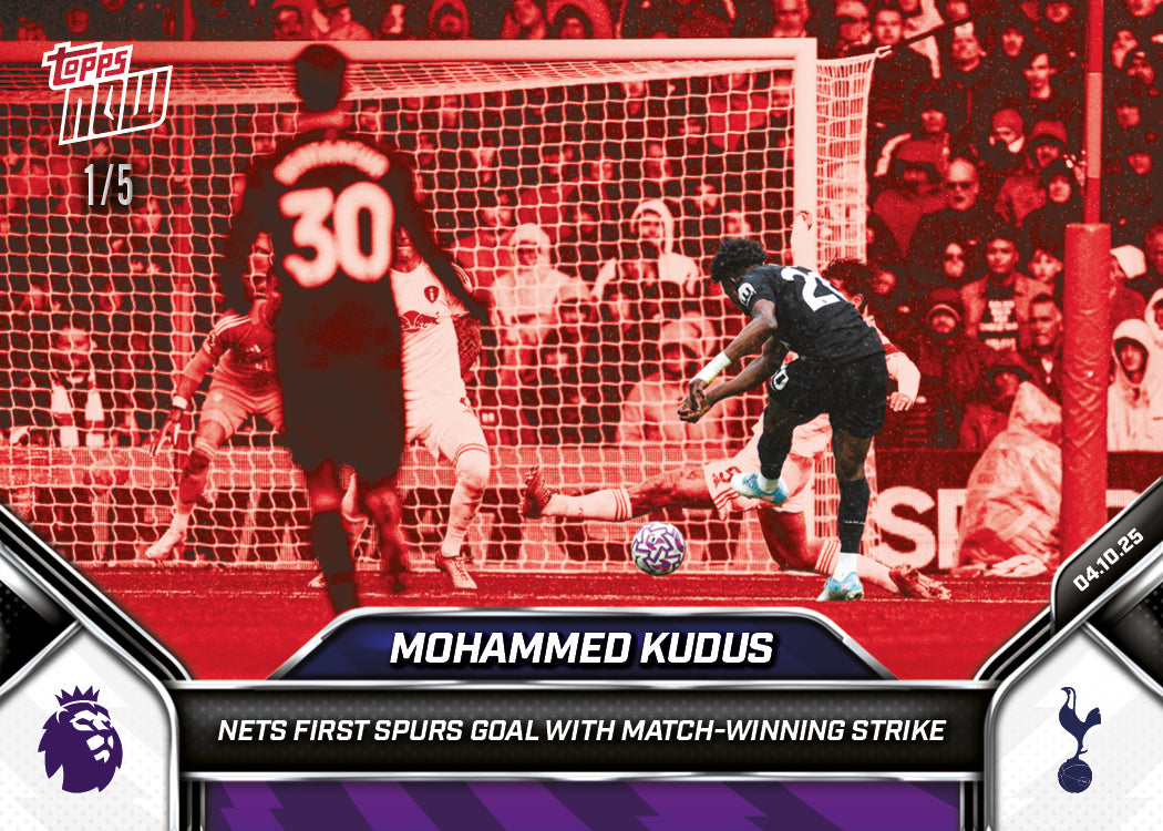 Mohammed Kudus - 2025-26 Premier League Topps NOW - Card 30 - PR: 263 - Image 3